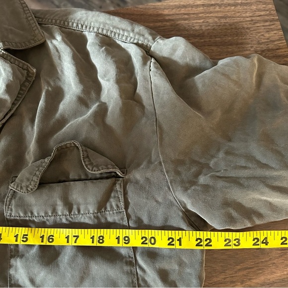 Babaton Casual Olive Green Button-Up Shirt S - Picture 8 of 11